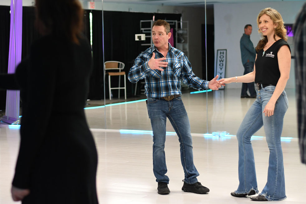 Rick and Nicole Teaching a Country Swing Class