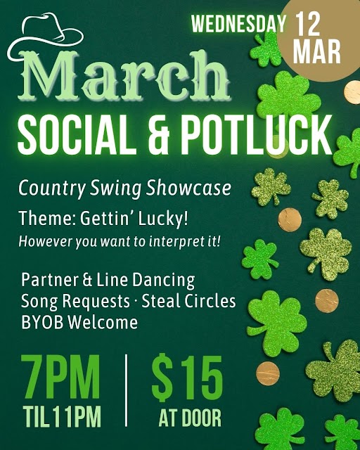 st. paddy's country social dance nashville line dancing country swing ad