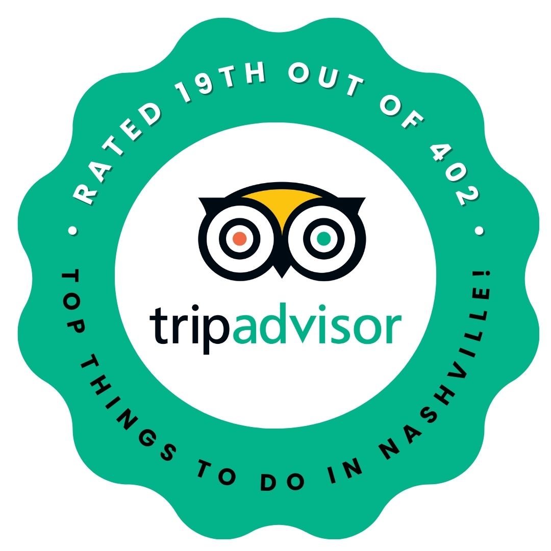 Rated 19th Out Of Over 400 Activities in Nashville Rated 19th Out Of Over 400 Activities in Nashville