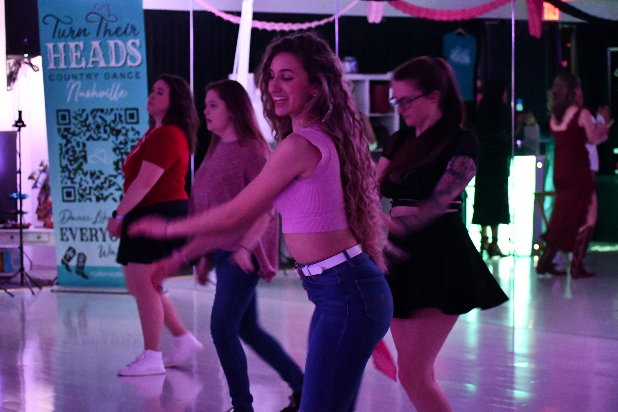 line-dancing-valentine-social Line dancing at our social dances